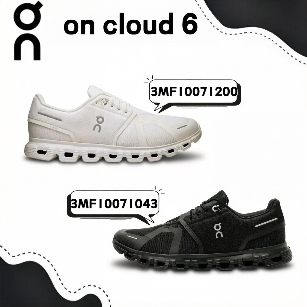 （Ship Now) On Cloud 6 รองเท้าวิ่งฝึกซ้อมน้ำหนักเบา ระบายอากาศได้ดี และกันลื่น