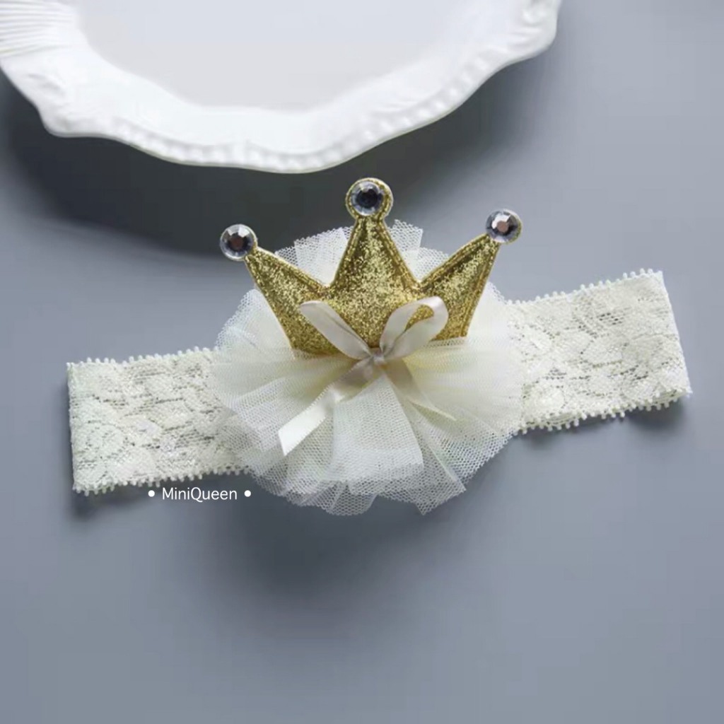 ที่คาดผมเด็กอ่อน ที่คาดผมเด็กแรกเกิด MiniQueen รุ่น Baby Crown (ACC00005)