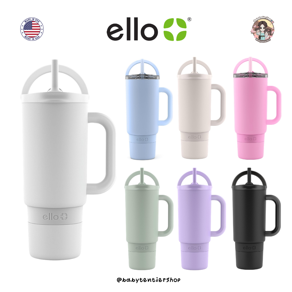 พร้อมส่ง🛵 แก้วเก็บอุณหภูมิ Ello Port 30,40oz Stainless Steel Tumbler With Handle