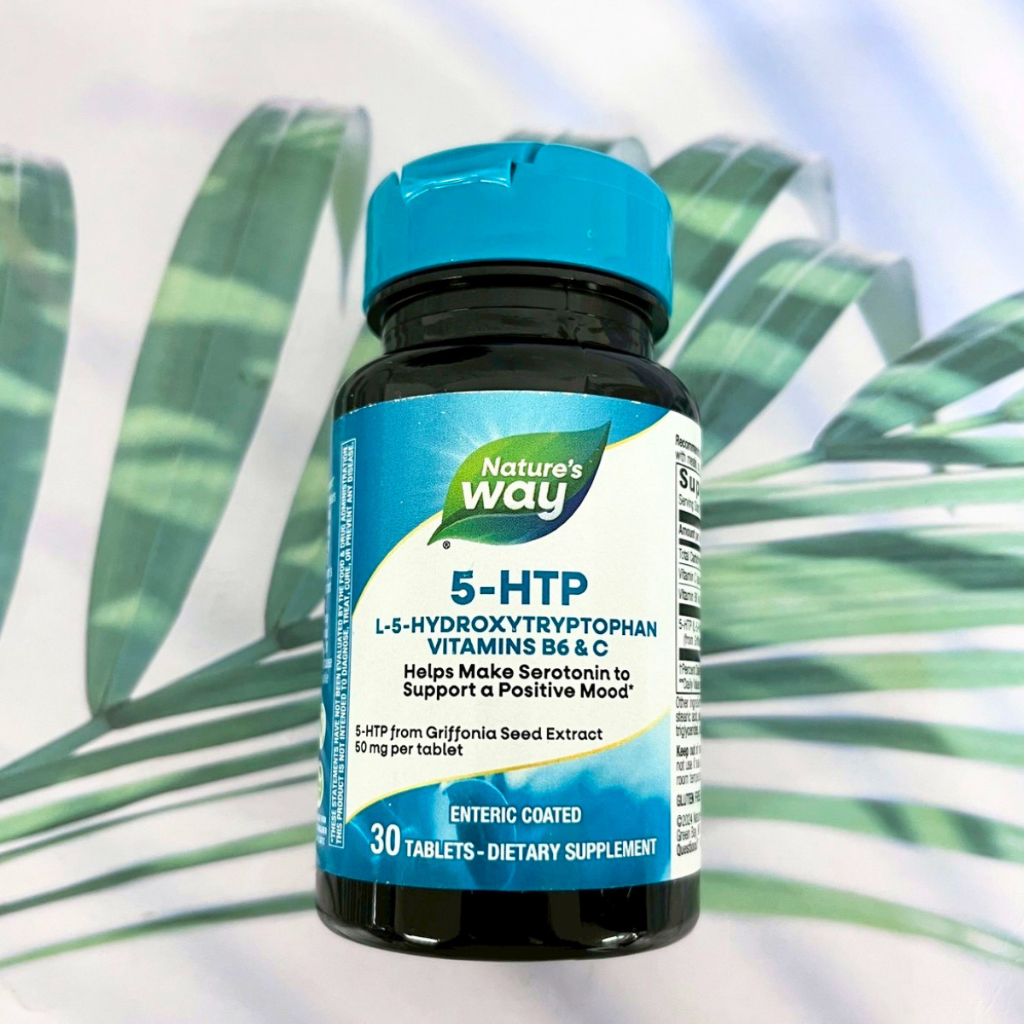(Nature's Way®) 5-HTP with Vitamin B6 & Vitamin C , 30 Tablets สารสกัดเมล็ดกริฟโฟเนีย