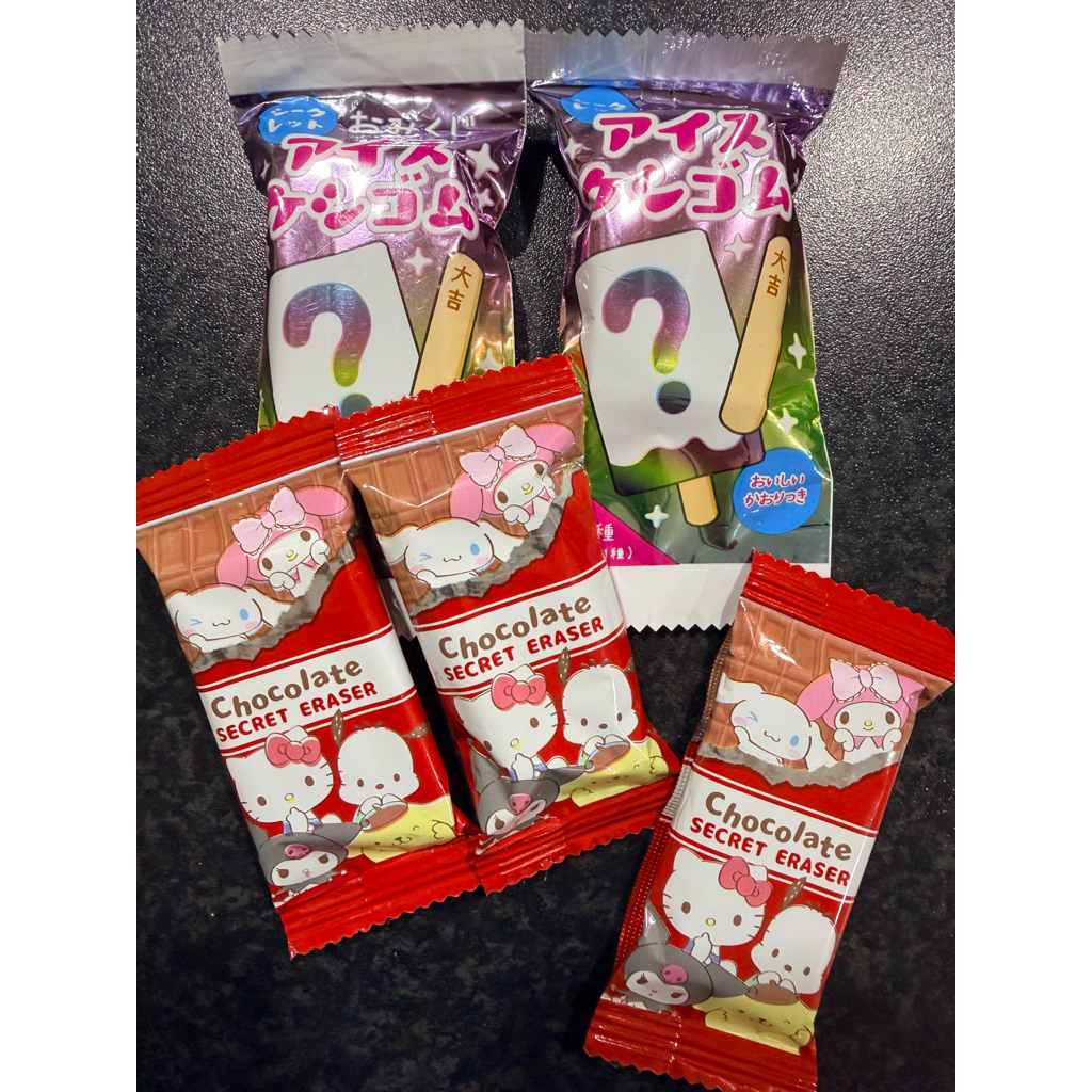 Ice Cream and Sanrio Blind Eraser with a strong scented smell from Japan