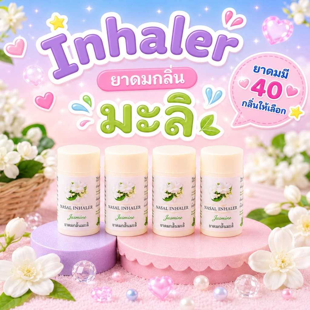 💎ยาดมกลิ่นมะลิ💎 Jasmine Inhaler ยาดมกลิ่นแปลก ยาดมแฟนซี มีให้เลือกหลากหลายกลื่น ยาดมสั่งทำได้