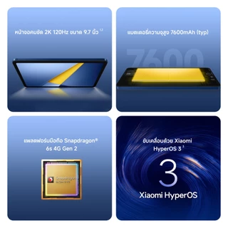 [NEW] POCO Pad C1 4+64/6+128 จอชัด 9.7 นิ้ว 2K 120Hz แบตอึด 7600mAh Snapdragon® 6s 4G Gen 2