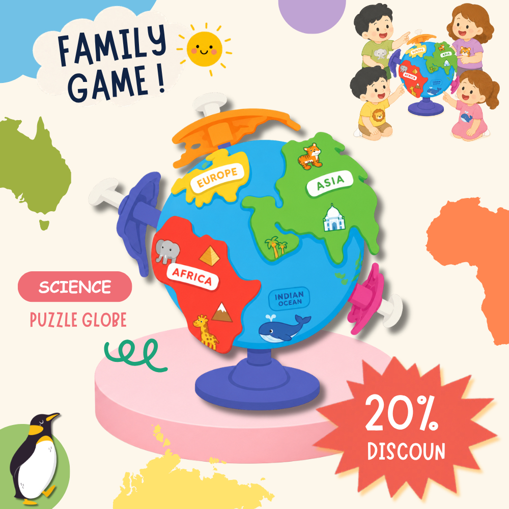 [อายุ 3+] ลูกโลกถอดประกอบสำหรับเด็ก (Puzzle Globe) [Learning Resources]