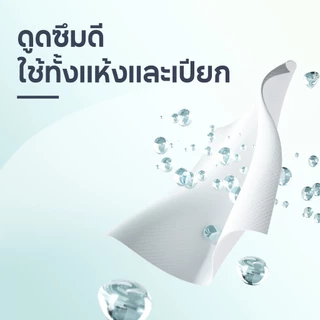 🦄Botare แขวนได้ ผ้าเช็ดหน้าใช้แล้วทิ้ง 100 แผ่น 3 ห่อ ผ้าฝ้าย 100% ดูดซับน้ำดีเยี่ยม ยืดหยุ่น ผ้าใช้แล้วทิ้ง ผ้าเช้ดหน้า