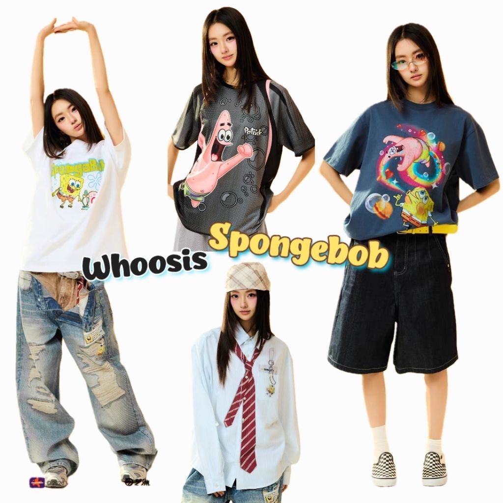 [Pre-order]Whoosis x SpongeBob เสื้อยืด กางเกง ลายสปอนบ็อบ สพันจ์บ็อบ