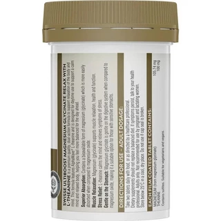 Swisse Ultiboost Magnesium Glycinate Relax + L-Theanine Day 60 Tablets