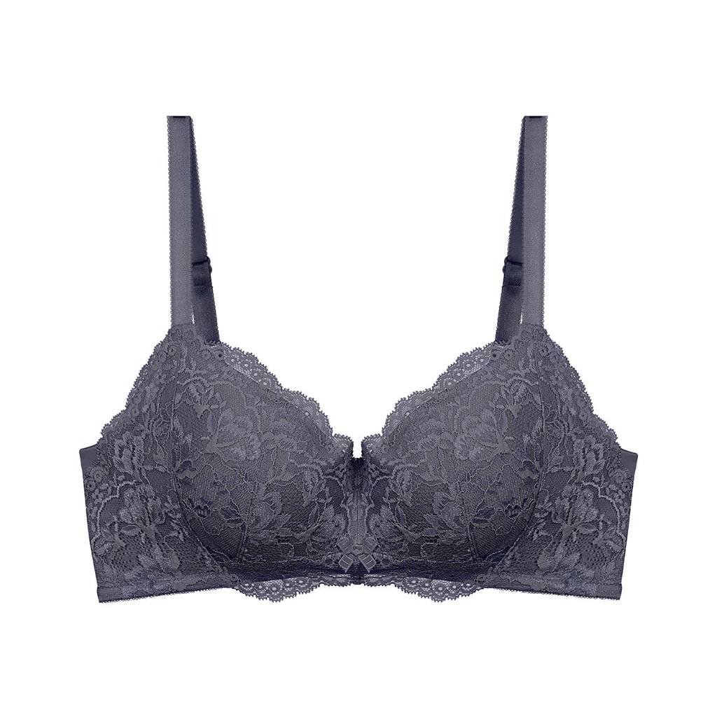 Triumph เสื้อชั้นในไม่มีโครงรูปแบบเต็มทรง ตัดเย็บแบบคัทแอนด์โซว รุ่น Natural Elegance P 01 รหัส 10200340 สีเทาดำ 00DK