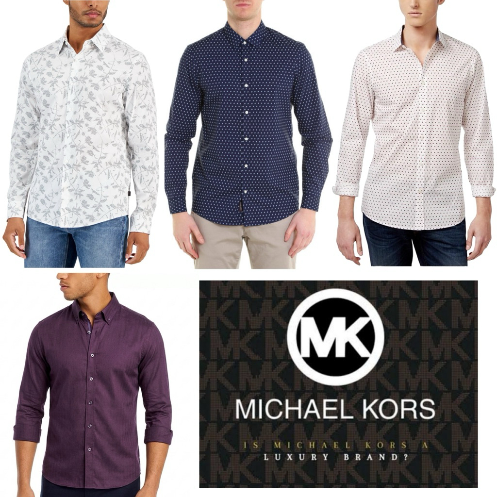 เสื้อเชิ้ตแขนยาว Michael Kors Slim-fit Stretch long Sleeve Shirt