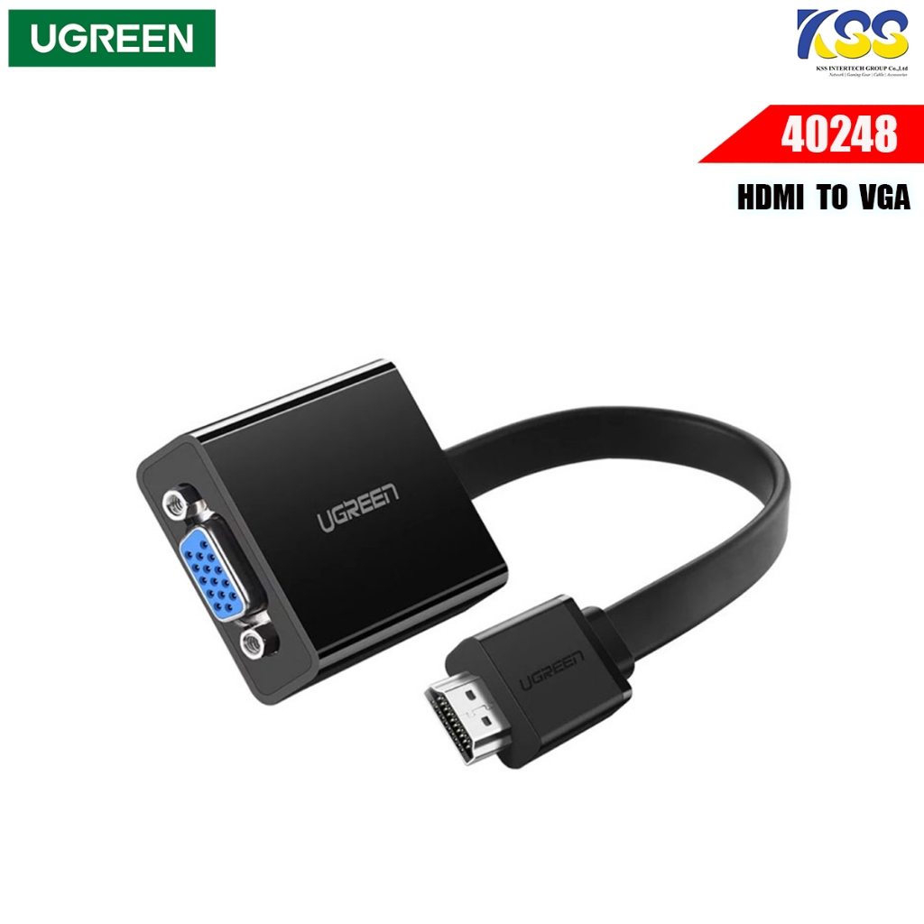 UGREEN รุ่น 40248 ตัวแปลงสัญญาณ HDMI TO VGA Converter with Audio