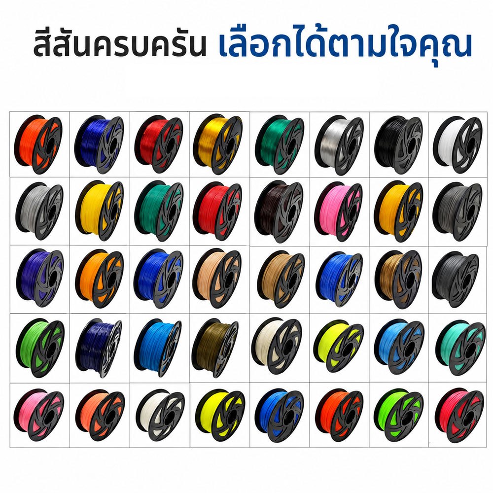 PLA Filament 1.75mm เส้นปริ้นสามมิติ รองรับ AMS สีคมชัด สำหรับงานโมเดล DIY