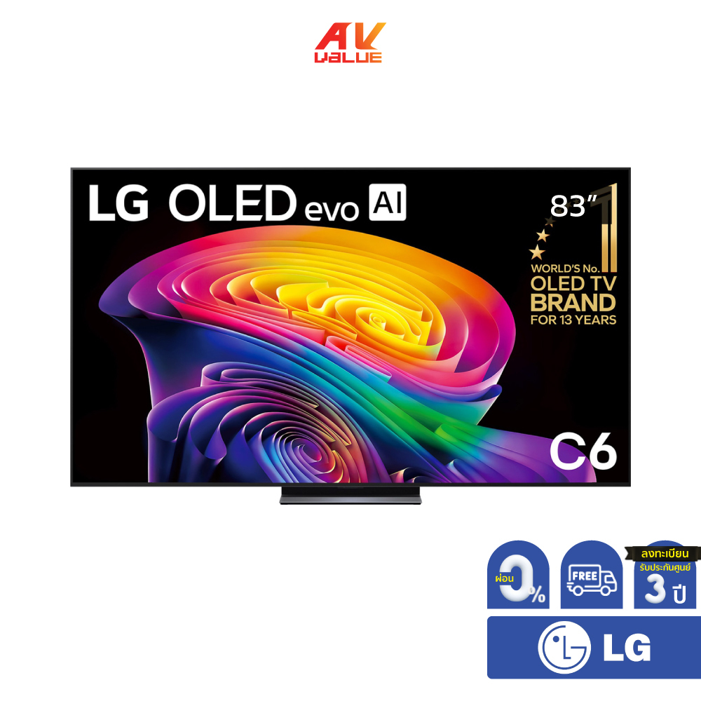 LG OLED evo AI 4K TV รุ่น OLED83C6PSA ทีวีขนาด 83 นิ้ว C6 Series ( 83C6 , 83C6PSA ) ** ผ่อน 0% **