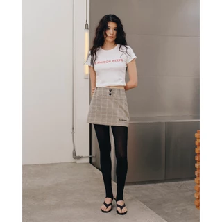 maison KEEPS | The Classic Mark Logo Cropped Tee | เสื้อยืดทรง Cropped