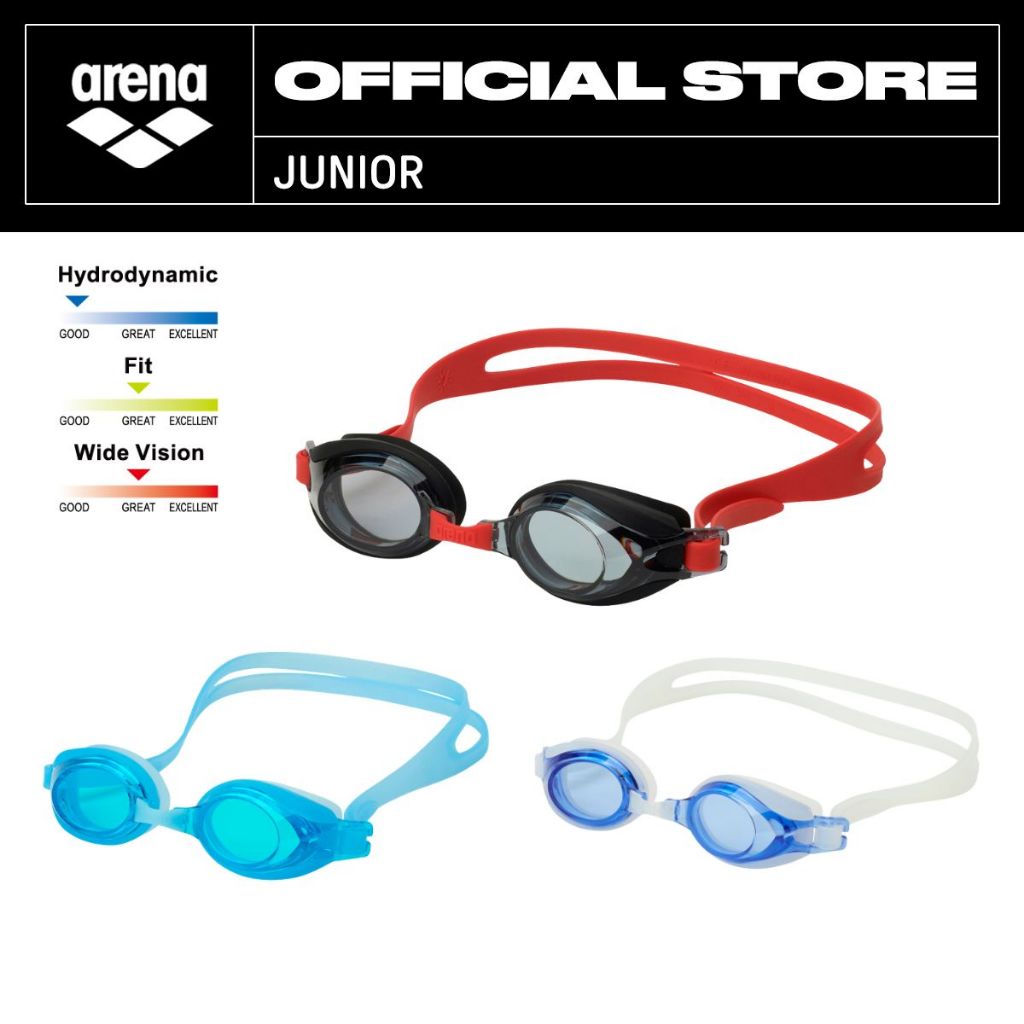 ARENA | Junior goggle - TOLENTY แว่นตาว่ายน้ำเด็ก แว่นว่ายน้ำสำหรับเด็กวัย 6–12 ปี ใช้แข่งขันได้ | AASVJ71
