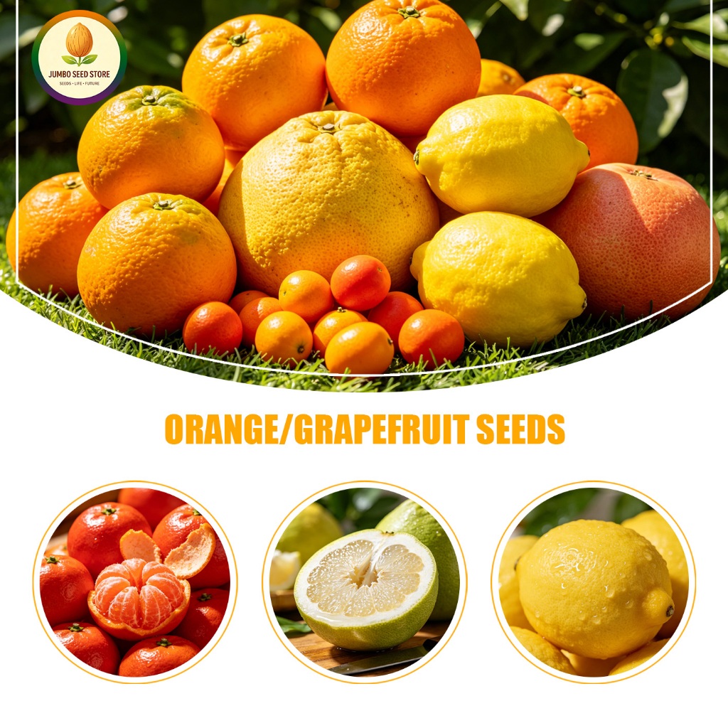 เมล็ดผลไม้/เมล็ดส้ม/ส้มโอ/มะนาว อัตราการงอกสูง ผลผลิตสูง/Fruit seeds/Orange/Pomelo/Lemon For planting