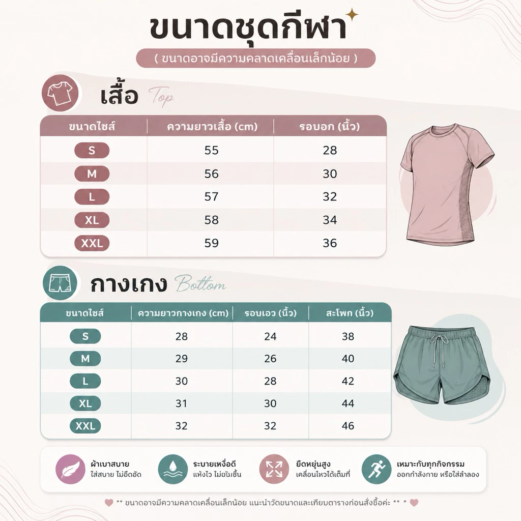 ชุดออกกำลังกายผู้หญิง เสื้อ+กางเกง(เซต) สุดคุ้ม thumbnail 10