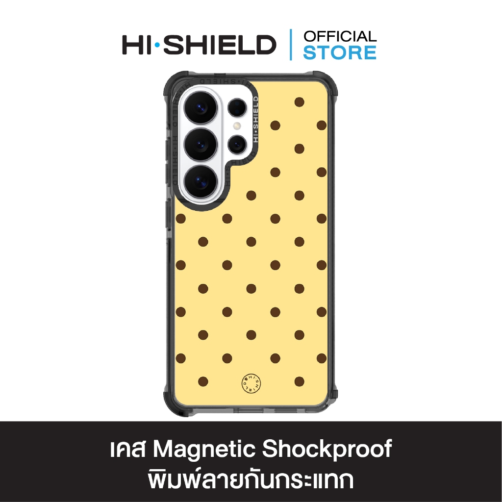HI-SHIELD Magnetic Shockproof Case รุ่น Polkadot S208 [SAMSUNG S24Ultra,S25Ultra,S26Ultra] - เคสแม่เหล็กกันกระแทก