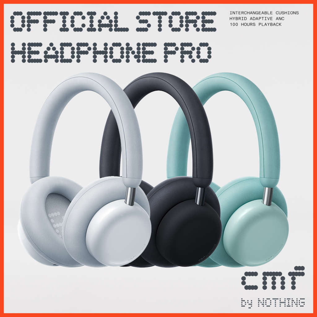 CMF by Nothing - Headphone Pro | หูฟังไร้สาย Wireless Headphone,ฟังได้นานถึง 80 ชั่วโมง, 24-Bit เสียง Hi-Res แบบ LDAC