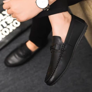 ⚡ พร้อมส่ง รองเท้าโลฟเฟอร์ลําลอง รองเท้าหนัง แบบสวม แฟชั่นสําหรับผู้ชาย