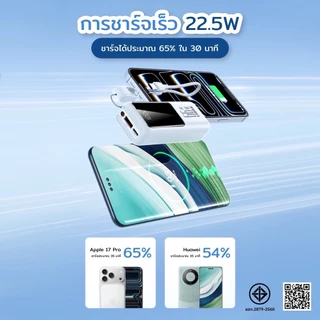 [มี CCC&มอก]Q81PowerBank 20000mAh mini จอแสดงLED มาพร้อมสายชาร์จ Type-C