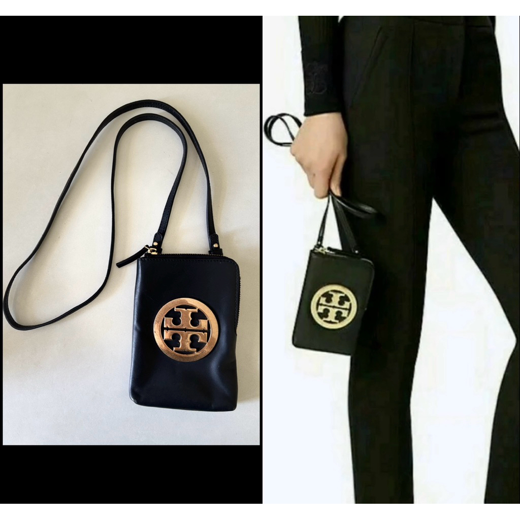 Used Tory Burch Charlie Mini Phone Crossbody แท้💯