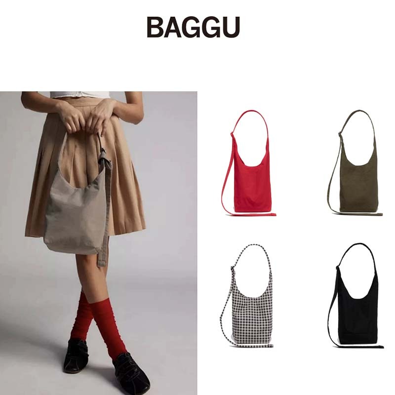 『BAGGU』🇭🇰 Baggu Nylon Shoulder Bag กระเป๋าสะพายน้ำหนักเบาไนลอน