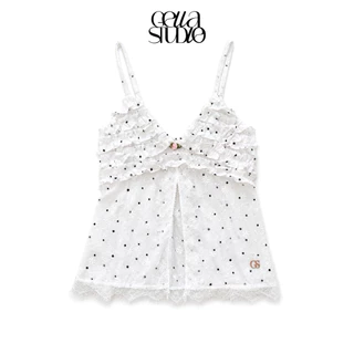 Dollys Pastel Top เสื้อสายเดี่ยวแต่งลูกไม้แหวกหน้า GELLA