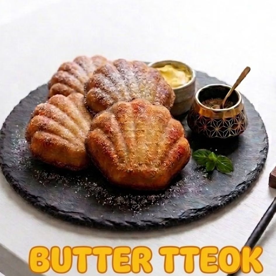 [พร้อม​ส่ง​]ขนมฮิตเกาหลี Butter Tteok | บัตเตอร์ต็อก หนึบเนยหอม​ ทรงหอย