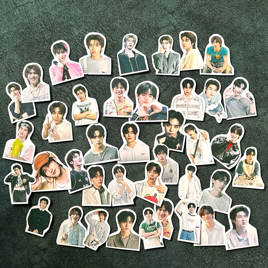 สติ้กเกอร์ไดคัทตี๋ตี๋ป๋อแบบเดี่ยว2คน1เซตมี40ชิ้นไม่ซ้ำแบบสีสวยสดใสกันน้ำ