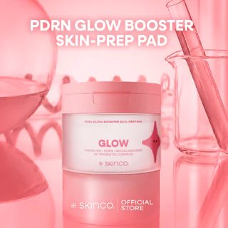 SKINCO. PDRN Glow Booster Skin-Prep Pad โทนเนอร์แพดปลุกผิว (120 ml) 60 pads