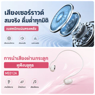 Metavice หูฟังนำเสียงผ่านกระดูก BT5.4 คล้องคอ สเตอริโอ แบตอึด4-8ชม. กันน้ำ เปิดหู ดีไซน์เรียบหรู หน่วงต่ำ ถูกคุ้ม ME012