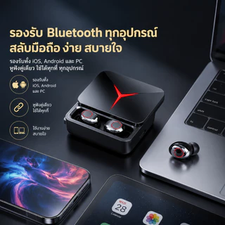 Metavice หูฟังเกมมิ่งไร้สาย Bluetooth ENC Low Latency เสียง HiFi Stereo พร้อมจอ LED Touch Control ME035