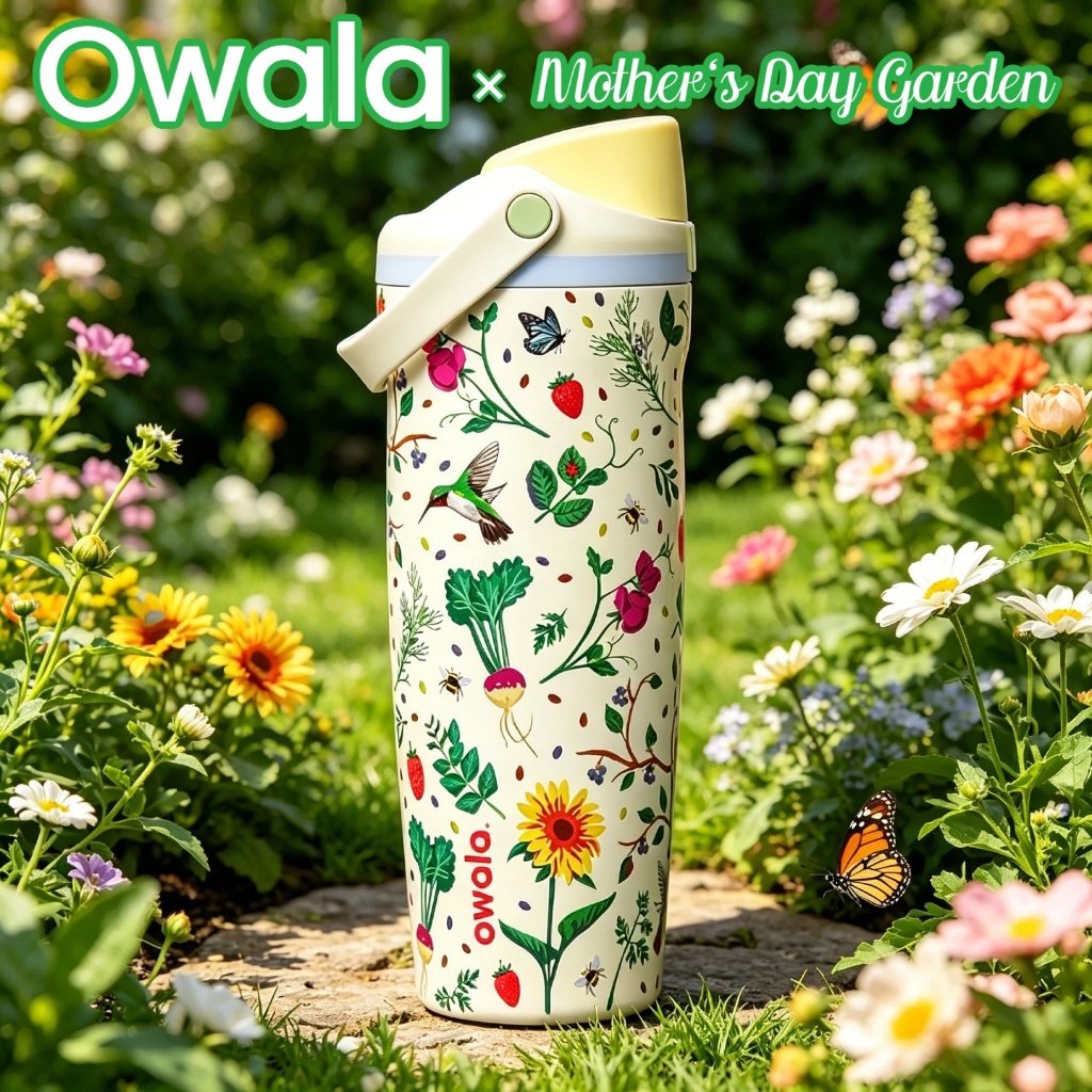 Owala FreeSip Sway Mother's Day Garden 30oz(887ml) แก้วสแตนเลสเก็บร้อนเย็น ขวัญวันเกิดเธอ พร้อมส่ง