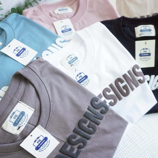 เสื้อยืดแขนสั้นPB DESIGN PB65ปั้มสกรีนนูน กำลังฮิต ผ้าคอตตอนทรงตรง คอกลม S-3XL