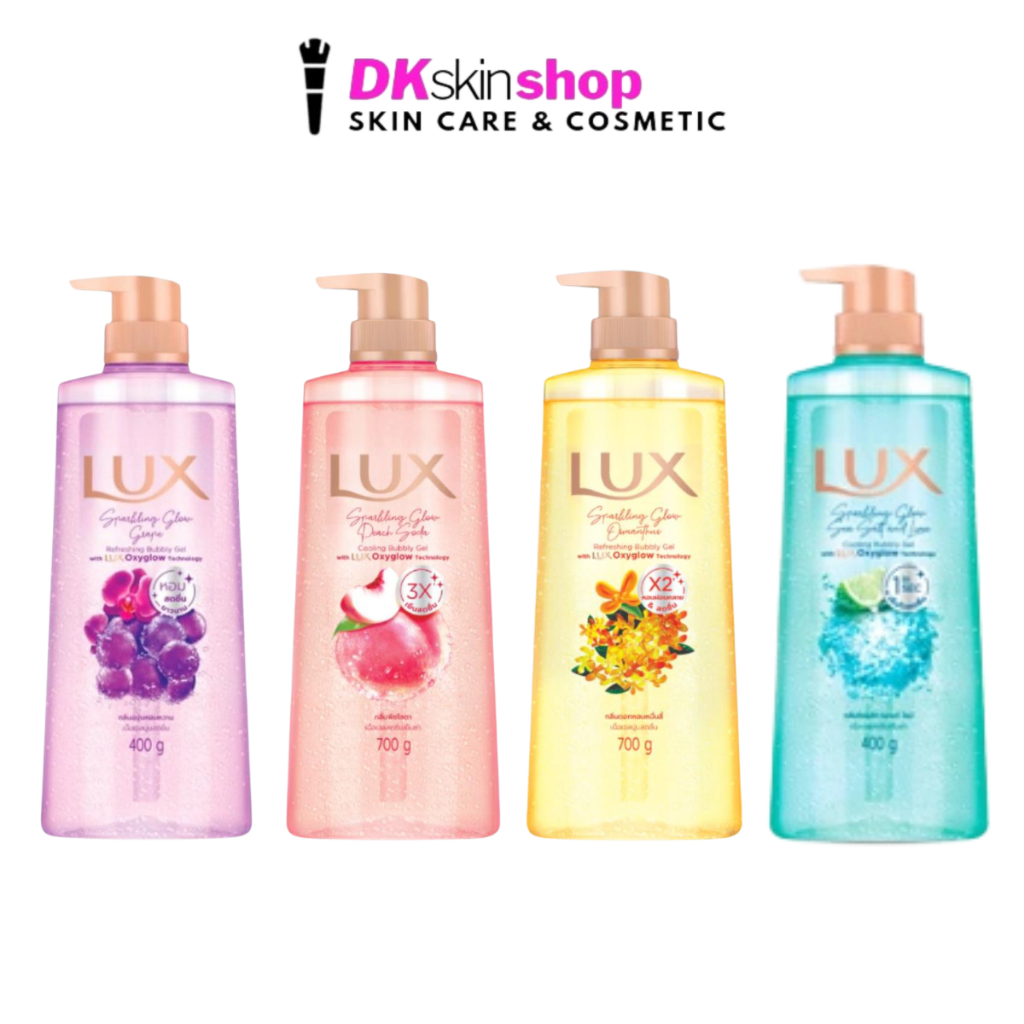ลักซ์ สปาร์คกลิ้ง โกลว์ เจล บอดี้วอช LUX SPARKLING GLOW GEL BODY WASH มีให้เลือก 4 สูตร (400ml.)