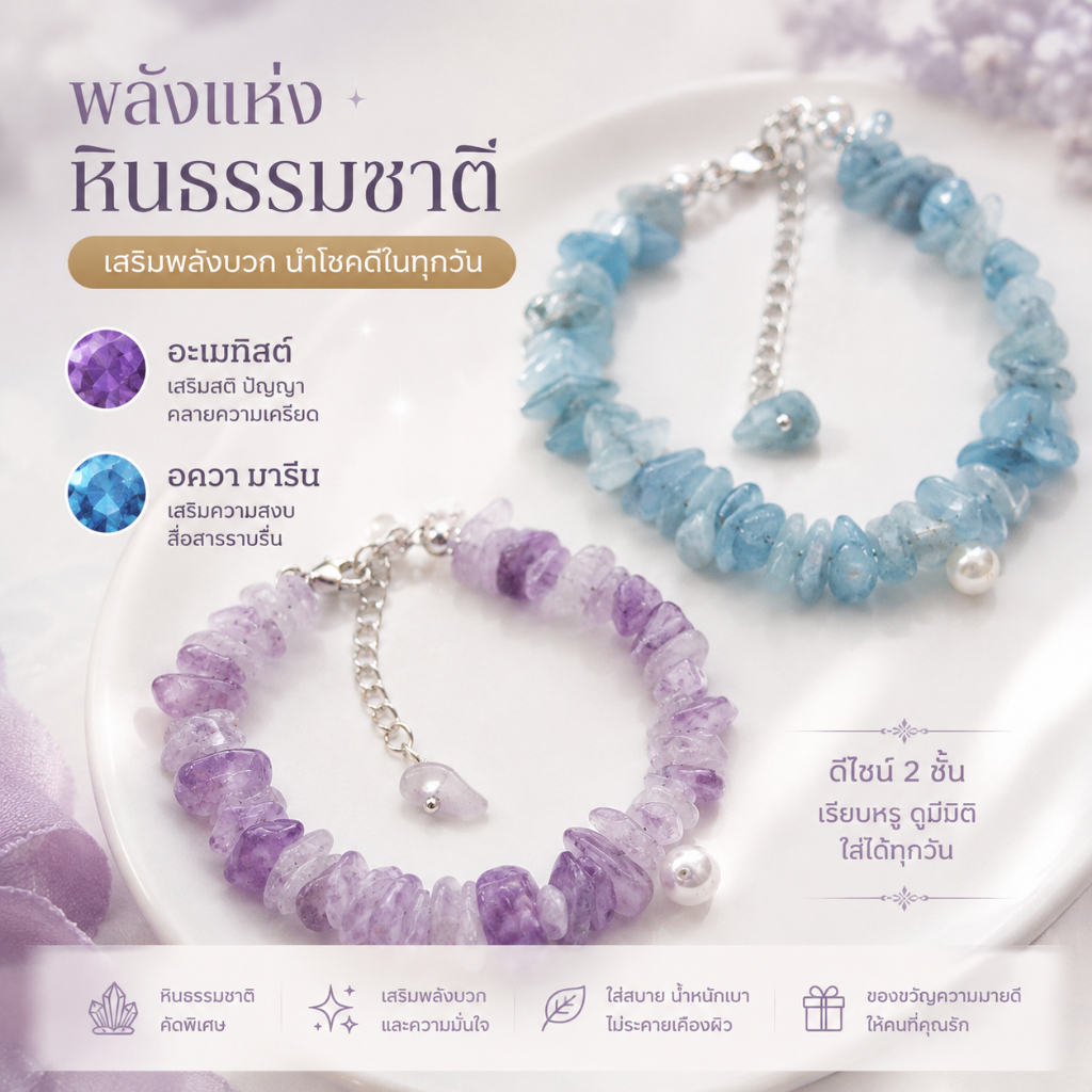 สร้อยข้อมือหินธรรมชาติ อเมทิสต์ ชิปหิน ไม่สม่ำเสมอ สไตล์มินิมอล ปรับขนาดได้ เครื่องประดับแฟชั่นผู้หญิง