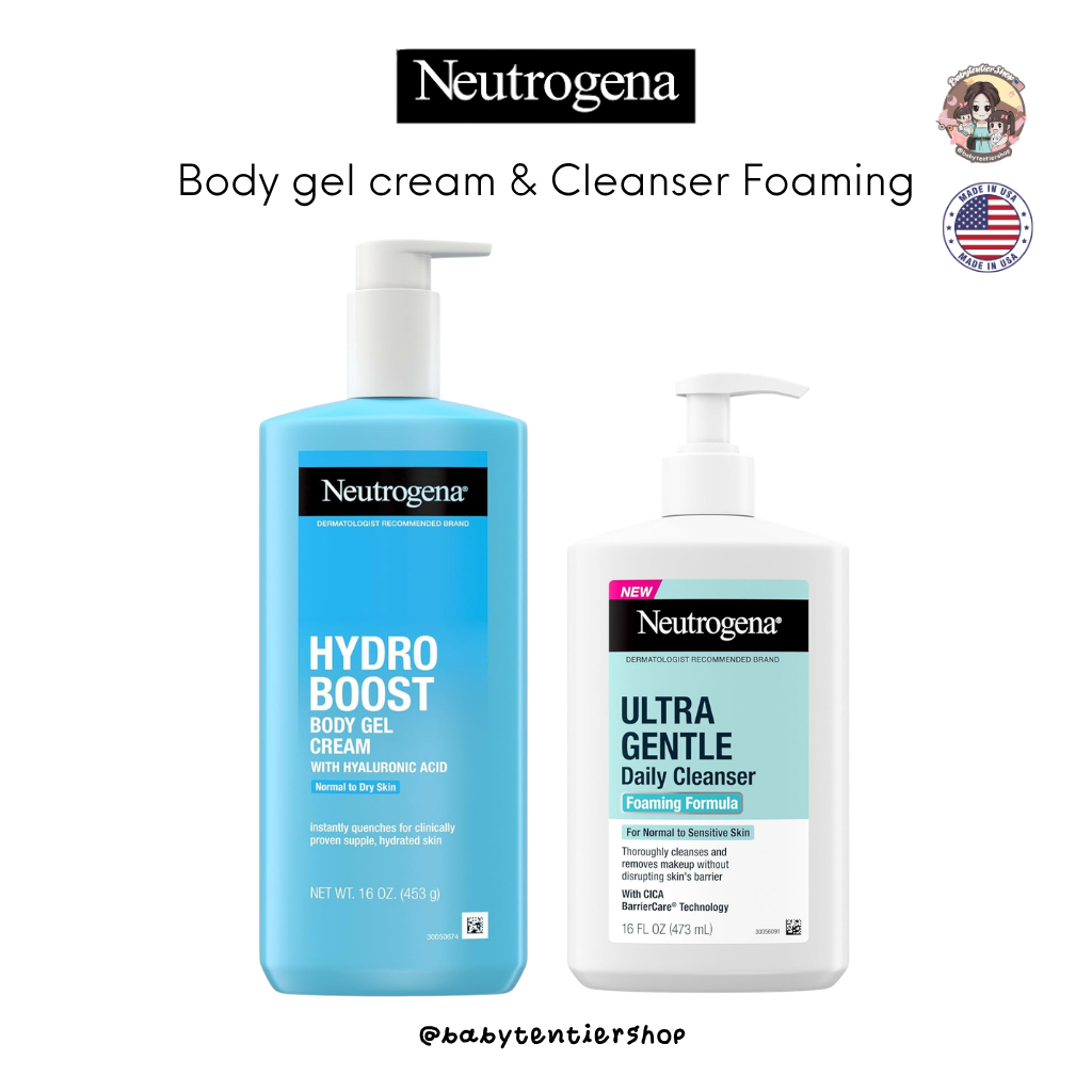 พร้อมส่ง🛵 Neutrogena Hydro Boost Body Gel Cream & Ultra Gentle Daily Cleanser ของแท้ USA