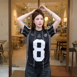 เสื้อยืดOVERSIZE เสื้อกีฬา พร้อมส่ง สกรีนลาย Y2K เสื้อคู่ ใส่ได้ทั้งชายหญิง มีไซส์ S-5XL รุ่น 3D 007