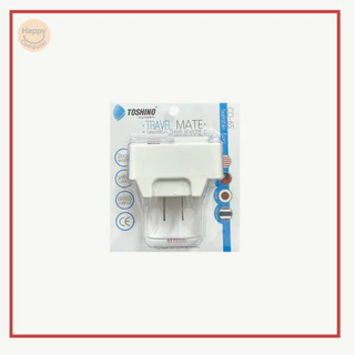 [พร้อมส่ง] ปลั๊ก 2 ขาแบน Toshino CO-6S มีสวิตซ์และไฟ