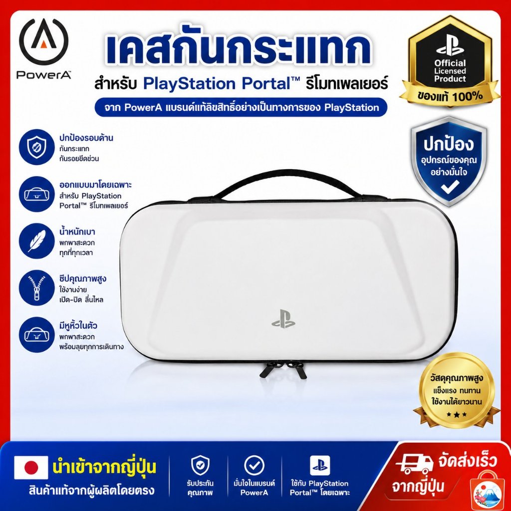 Official PlayStation Licensed PowerA Protective Case and Screen Protector Kit for PlayStation Portal™ Remote Player
