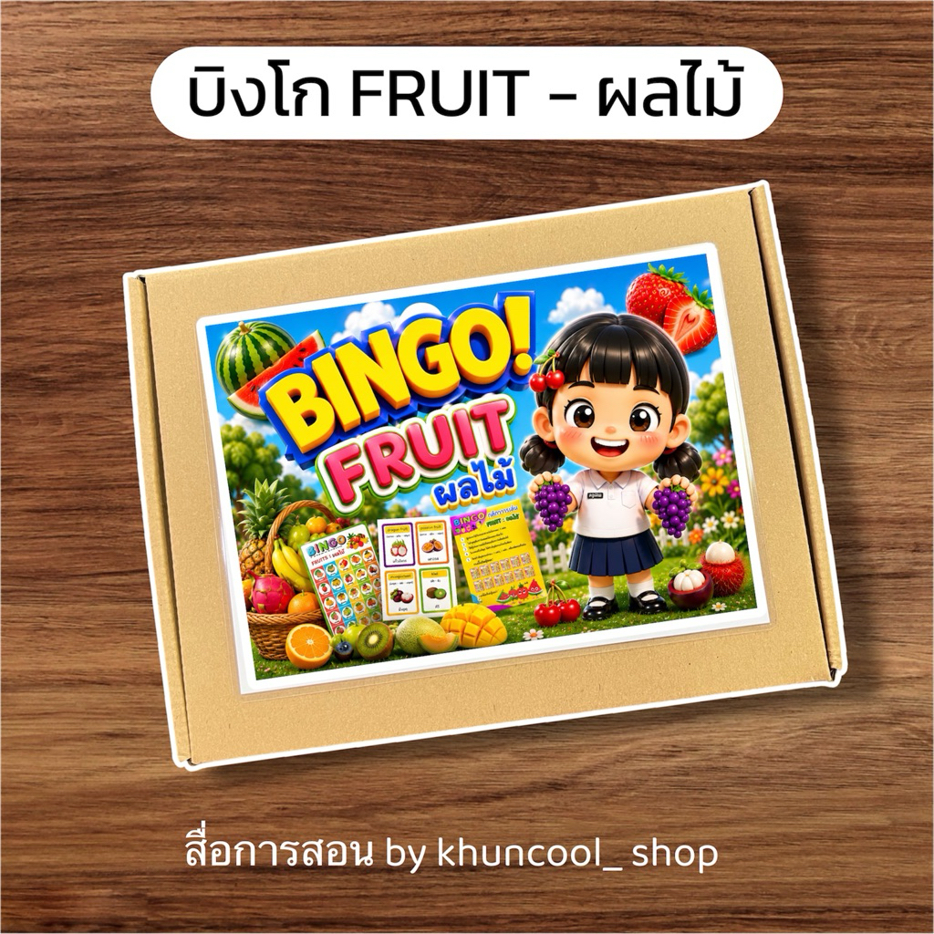 บิงโกผลไม้ - fruits  (สื่อการสอนภาษาอังกฤษ) 🍏🍎🍊🍓🍉🍇🥝🍋