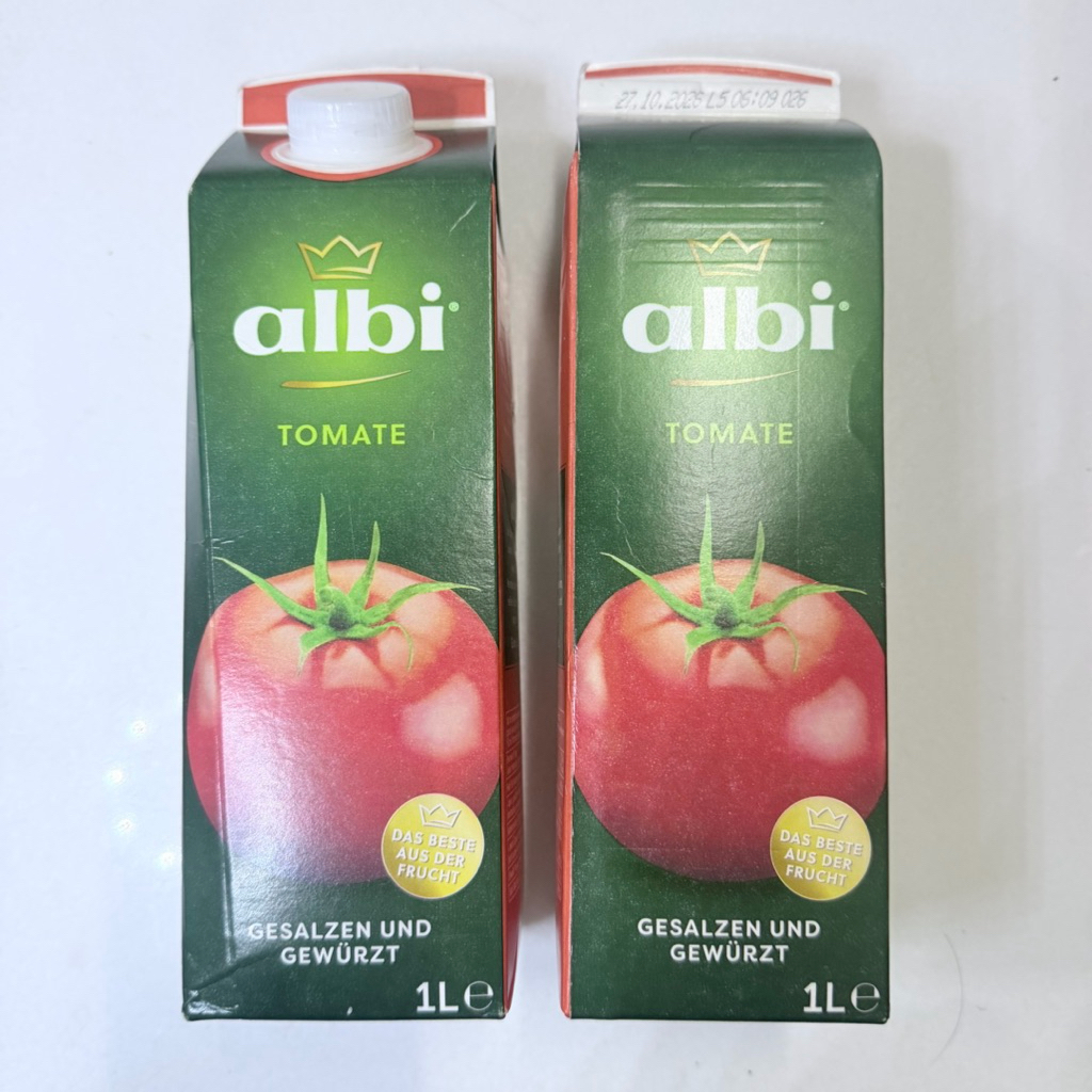 ALBI Tomato Juice 1L แพ็คคู่ 2 กล่อง น้ำมะเขือเทศ หมดอายุเดือน 10/2026