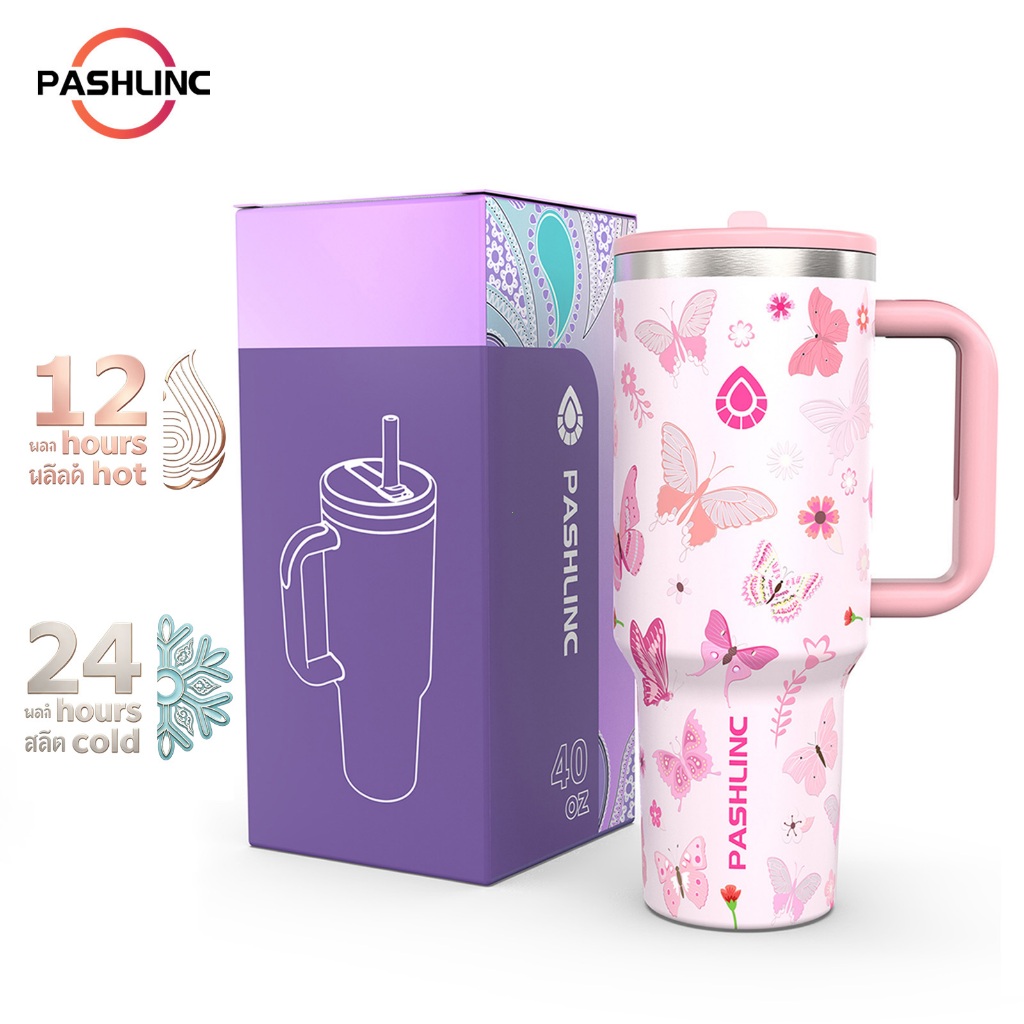 Tempflask แก้วเก็บความเย็น สแตนเลสแท้ ขนาด 1200ML และฝาปิดหลอด เก็บเย็น-ร้อนได้นา