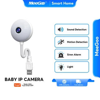 MeeGoo กล้องวงจรปิด 3MP USB เวอร์ชั่นกลางคืน WIFI 2.4GHz ตรวจจับมนุษย์ การสนทนาแบบสองทาง ใช้กับTuya