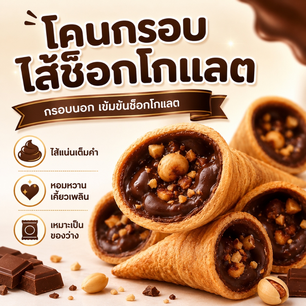 โกโก้บัตเตอร์ช็อกโกแลตบิสกิต62บาท มี ฮาลาล