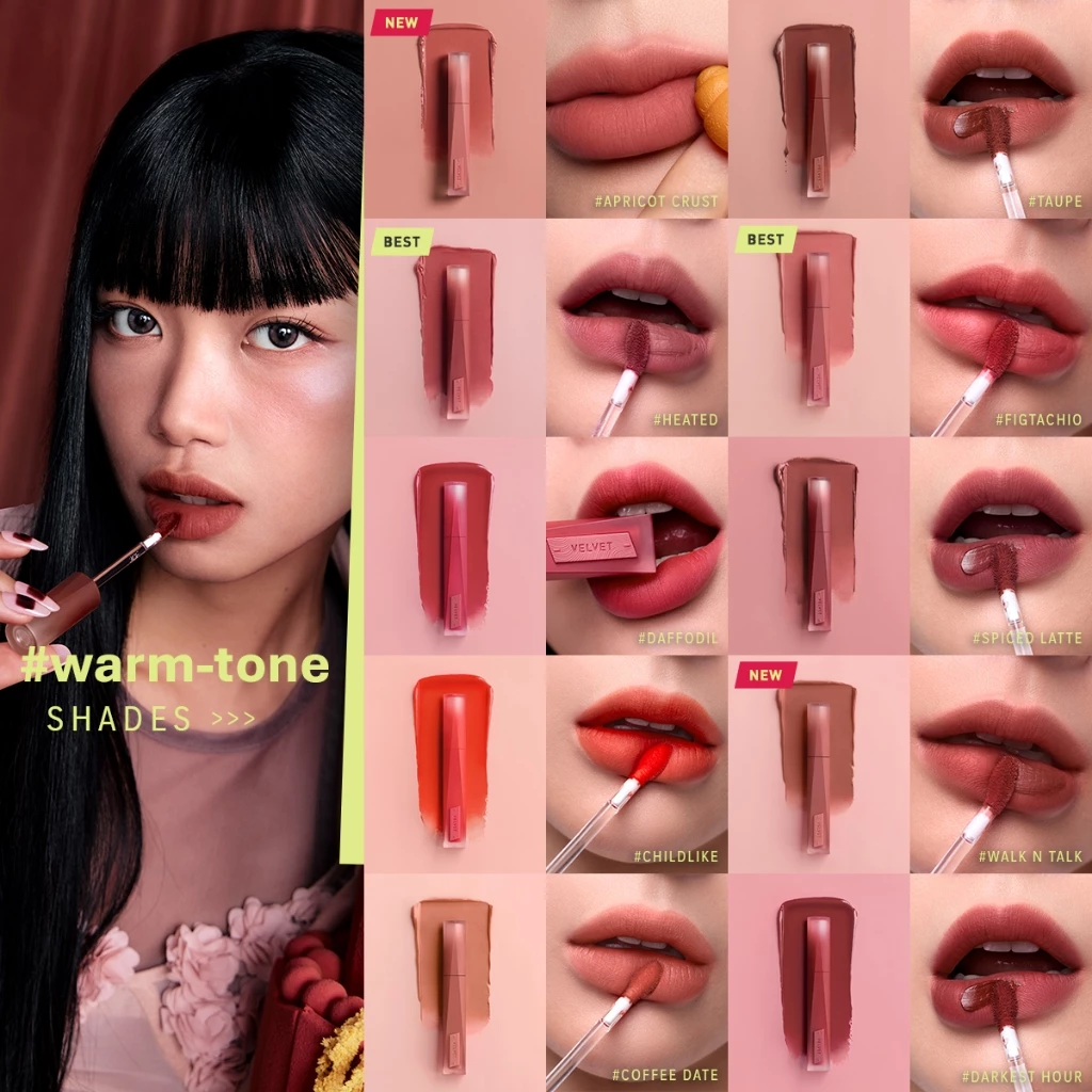 [Pond's Pick] 3CE Velvet Lip Tint Plush ทรีซีอี เวลเวท ลิป ทิ้นท์ พลัช 4 กรัม ลิปทิ้นท์กำมะหยี่เบลอปากฟุ้ง เบาสบาย ติดทน thumbnail 9
