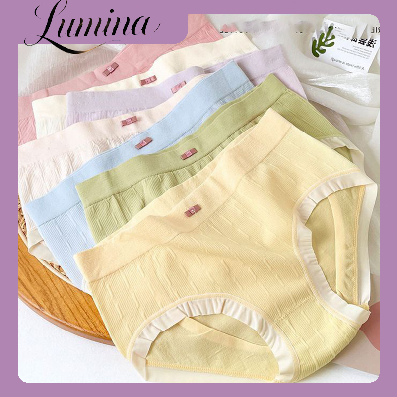 【พร้อมส่ง】บ๊อคเซอร์เอวกลาง ผ้าฝ้ายแท้ ไร้รอยต่อ ยกกระชับสะโพก กระชับสัดส่วนสวมใส่สบายไร้กังวลค่ะ