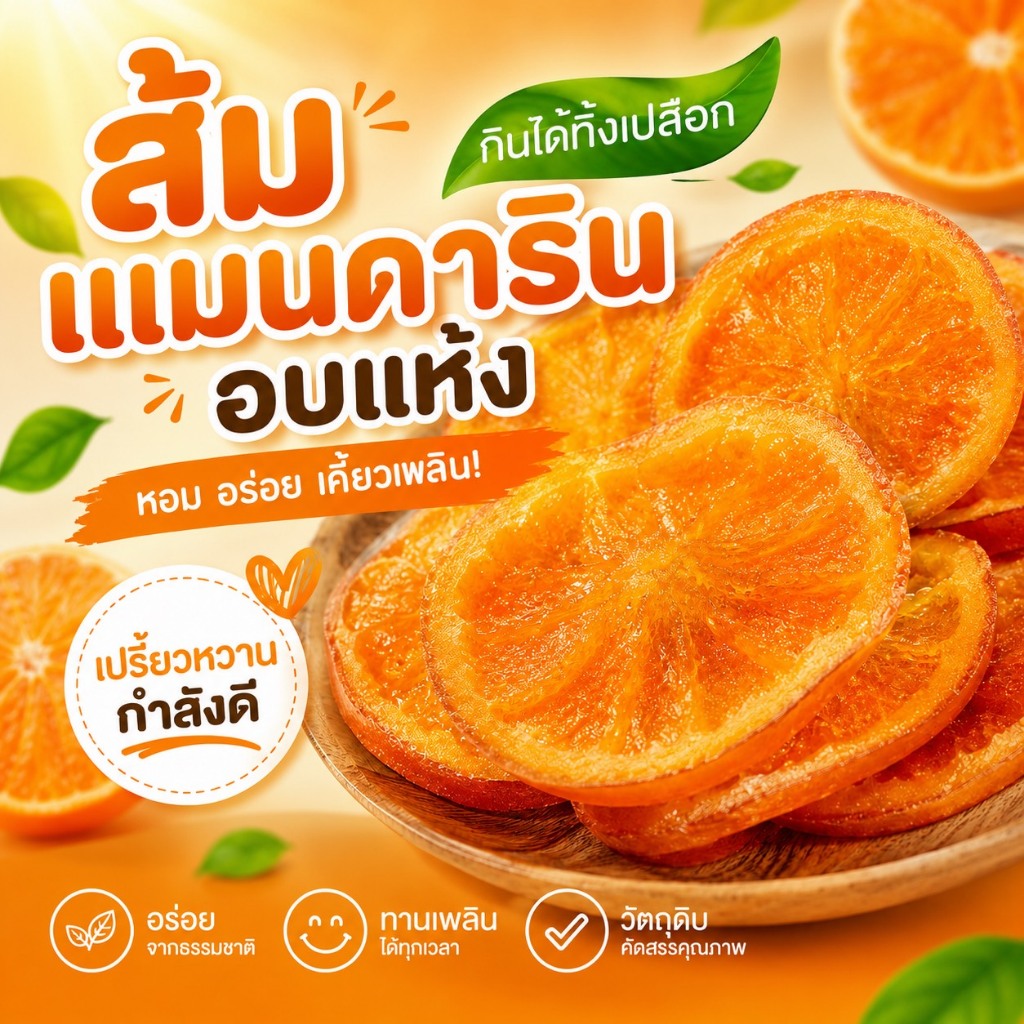 🍊ส้มแมนดารินอบแห้ง พร้อมส่ง