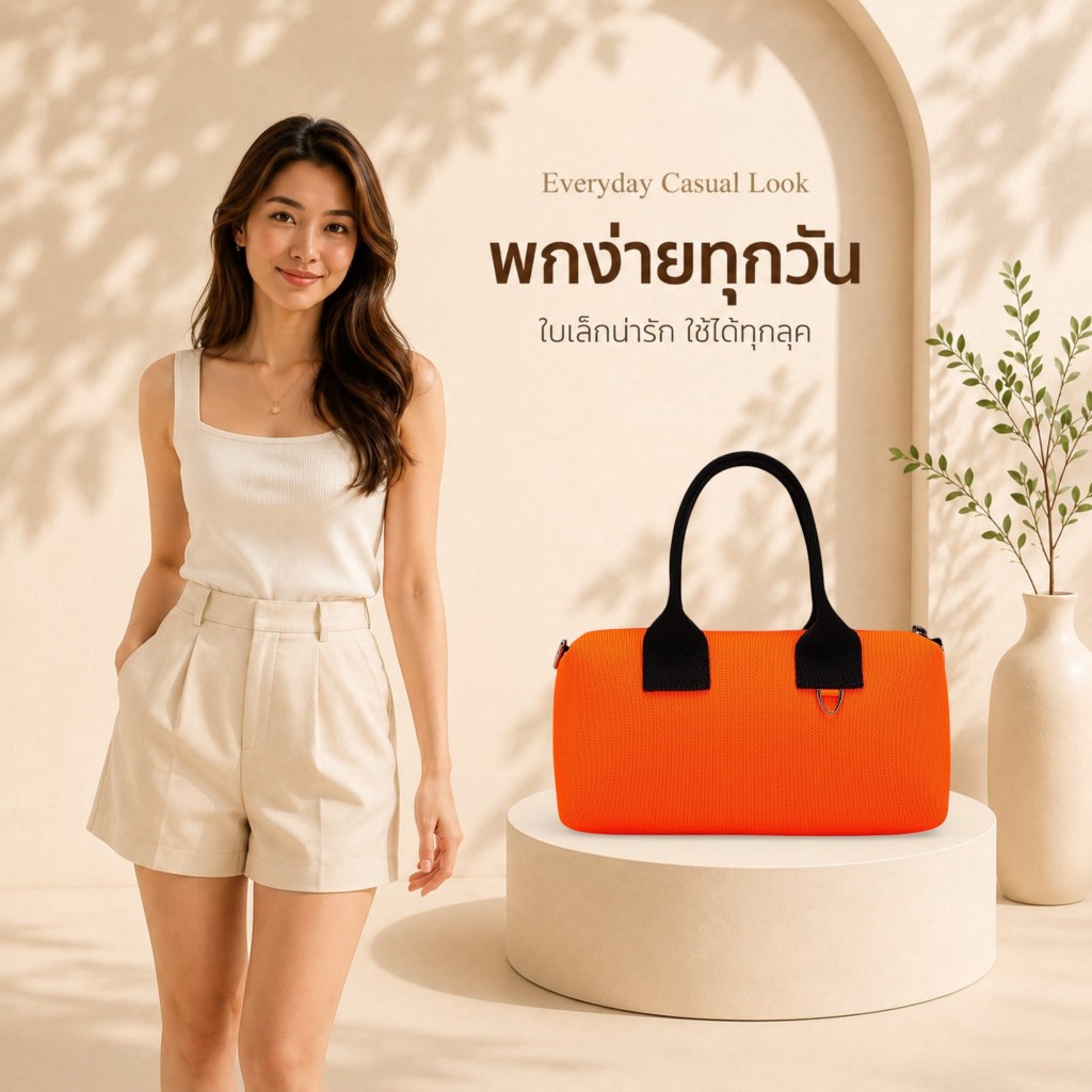 แบรนด์ กระเป๋าสะพายข้างผู้หญิง มินิแบ็ก ผ้าถัก 3D ทรงเรียบหรู ถือได้ สะพายได้ ใช้ได้ทุกวัน มี 4 สี ดีไซน์มินิมอล เรียบง่