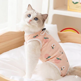 ชุดแมวกันเลีย เกรดผ้าเด็กอ่อน เสื้อผ้าใส่หลังผ่าตัด ทำหมันแมว ผ้านิ่มใส่สบาย